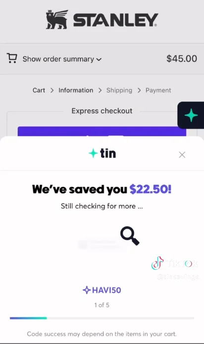 Tin Savings App